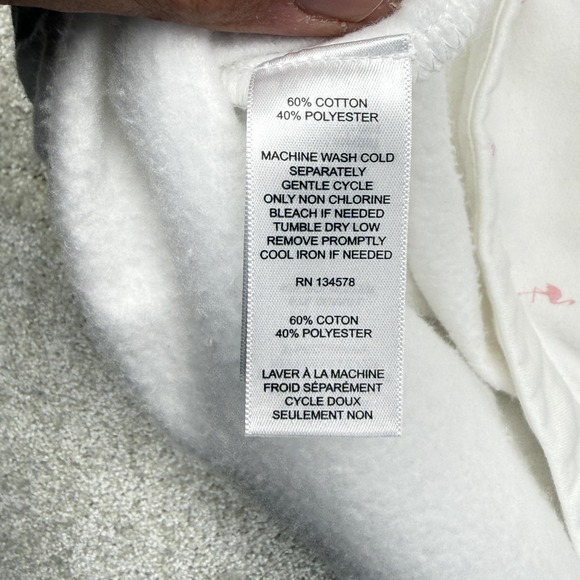 Vineyard Vines Shep Shirt Sweatshirt Womens Medium White Flamingo Print 1/4 Zip - Picture 13 of 16